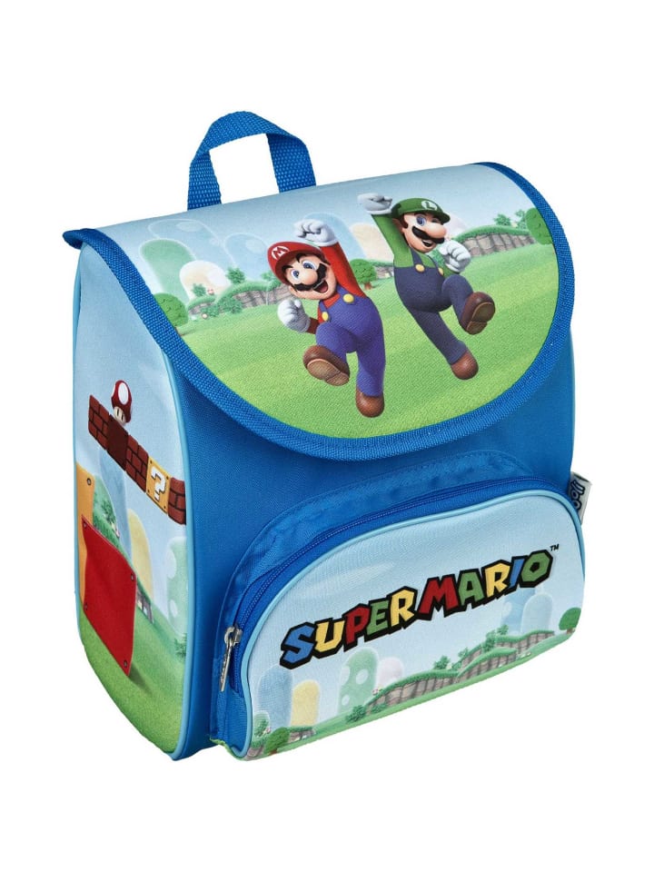 

SCOOLI Милый рюкзак для дошкольников Super Mario синего цвета