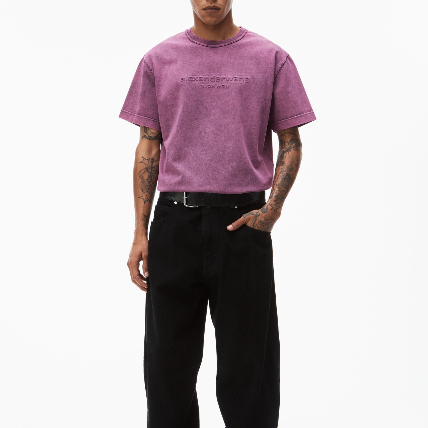Футболка унисекс розовая Alexander Wang, розовый — фото 2