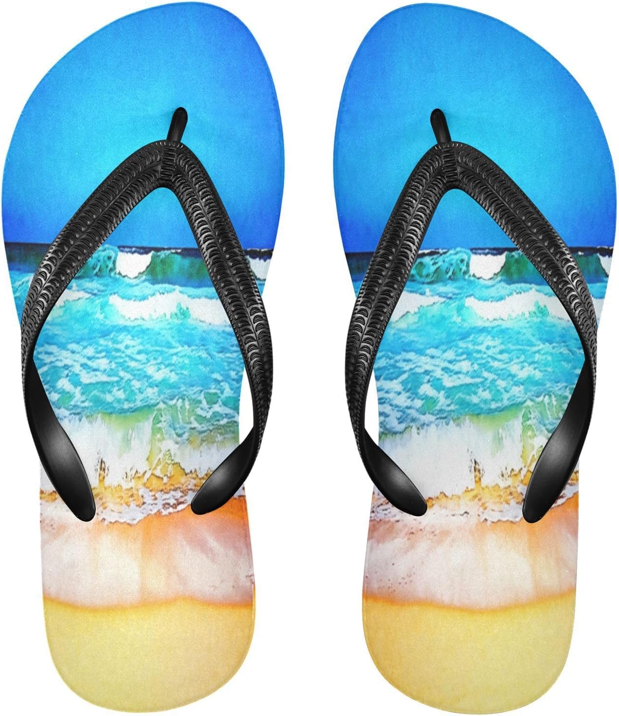

Волнистые сандалии для пляжа Sandy Beach желтые шлепанцы, пляжный душ, резиновые нескользящие летние тапочки для ходьбы для мужчин и женщин Sinestour