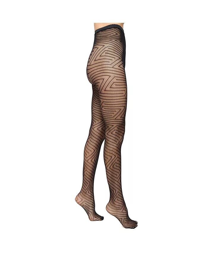 

Женские КОЛГОТКИ В СЕТКУ С ГЕОМЕТРИЧЕСКИМ ИЗОБРАЖЕНИЕМ Stems, черный
