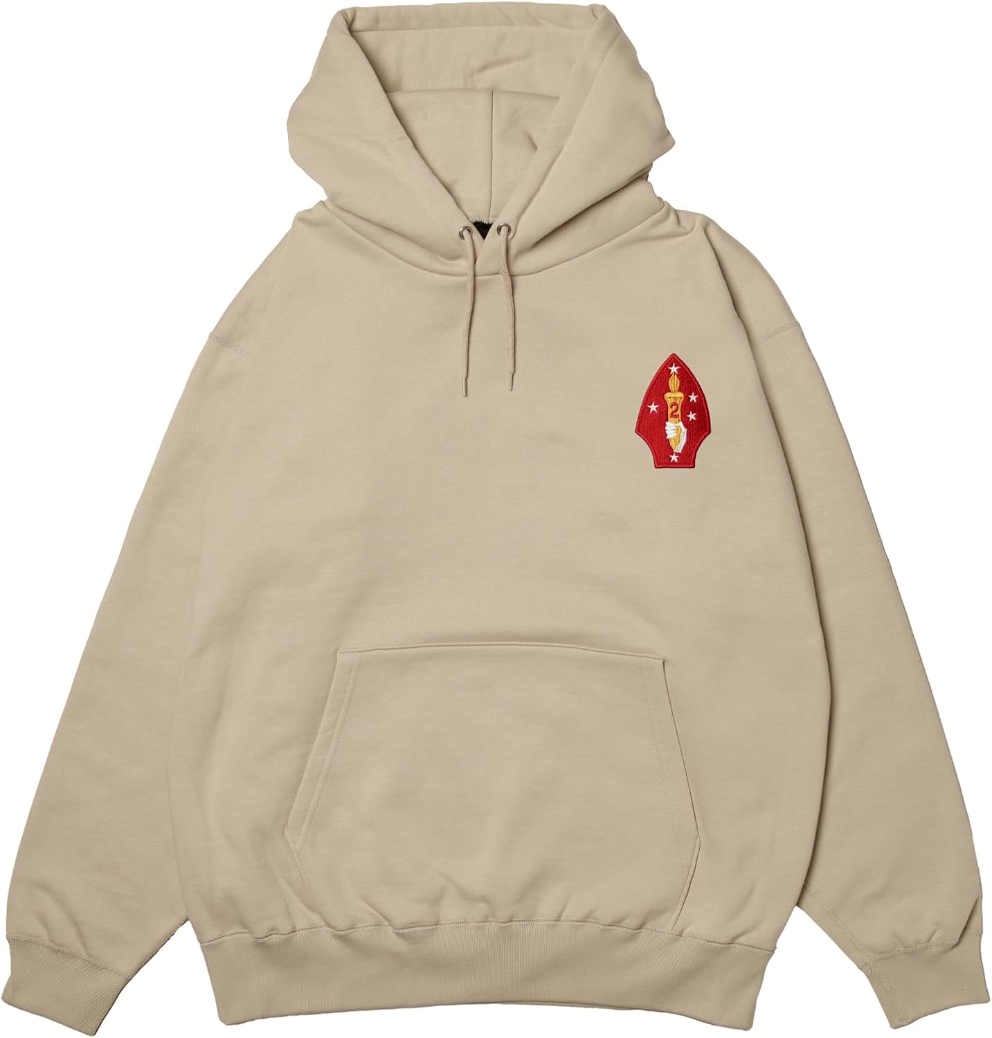 

Толстовка с капюшоном в стиле F, нашивка с гербом армии США, флисовая подкладка, пуловер, цвет: серый (stone) F-Style