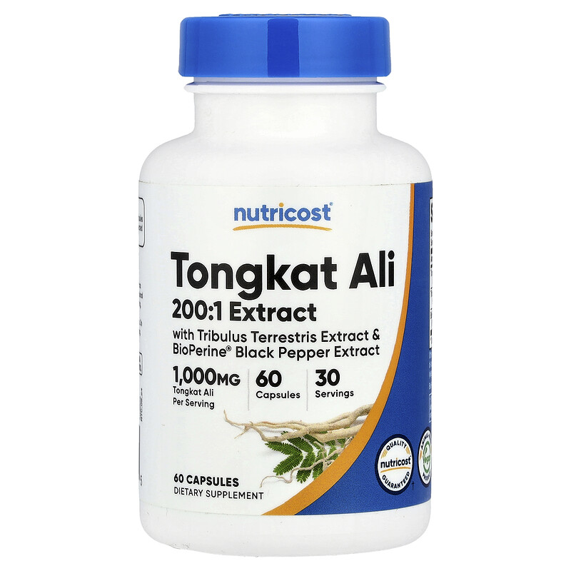 

Nutricost, Тонгкат Али, 60 капсул
