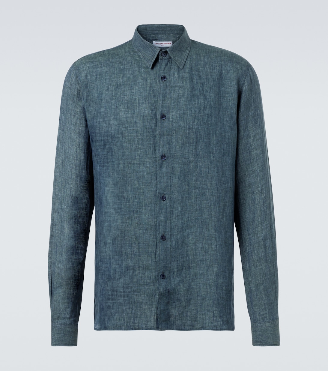 

Джастин рубашка из льна Orlebar Brown, Saltwater Blue