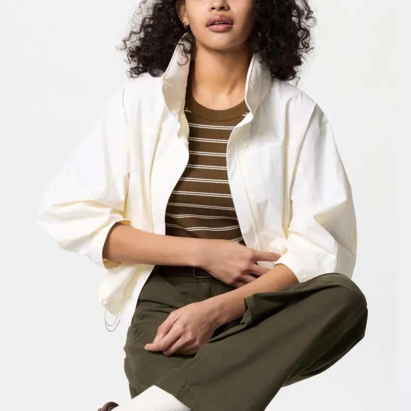 UNIQLO Женская куртка цвета айвори, Ivory — фото 4