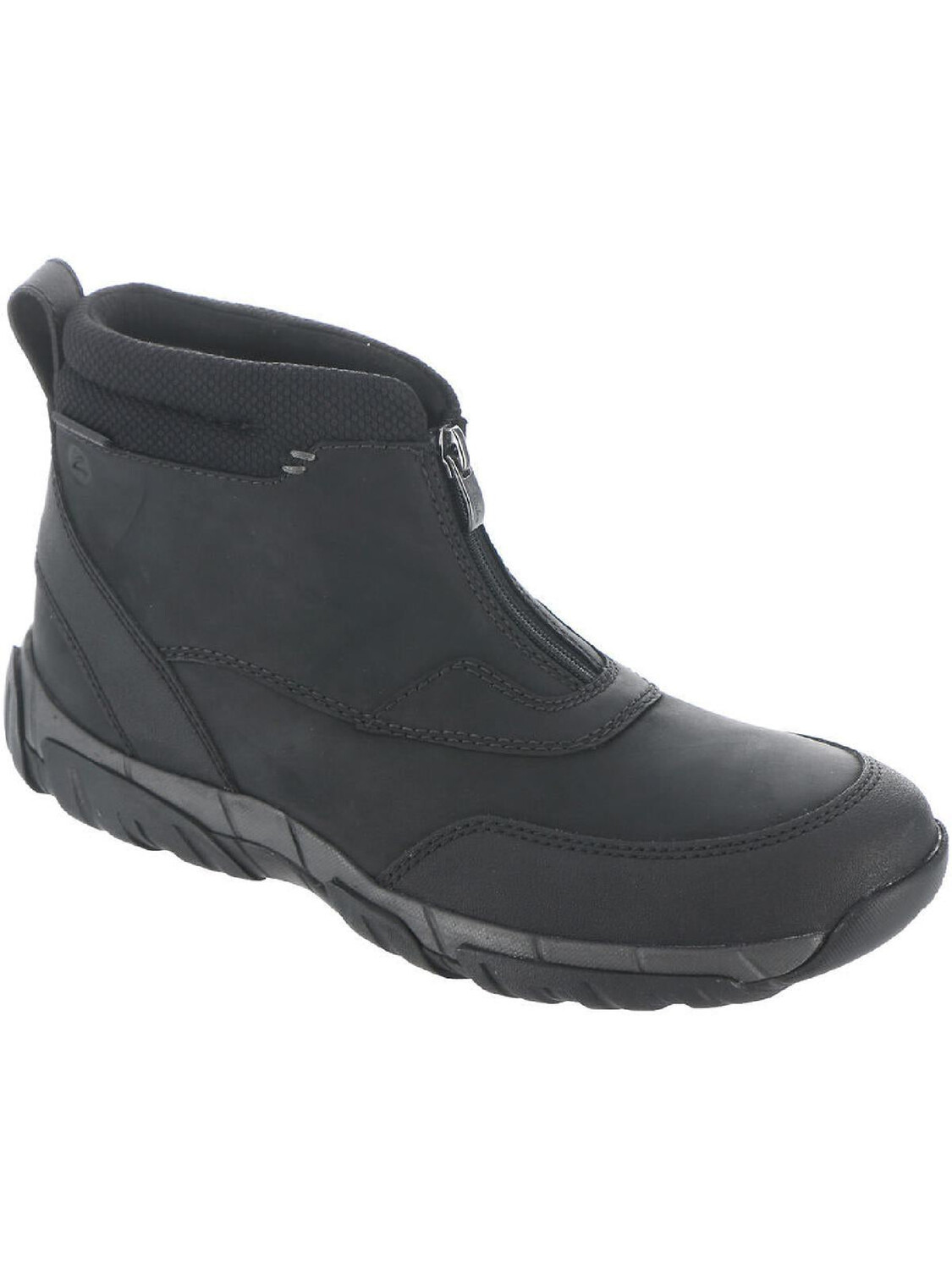 

Grove Zip Мужские кожаные повседневные и модные кроссовки с молнией спереди Clarks, черный