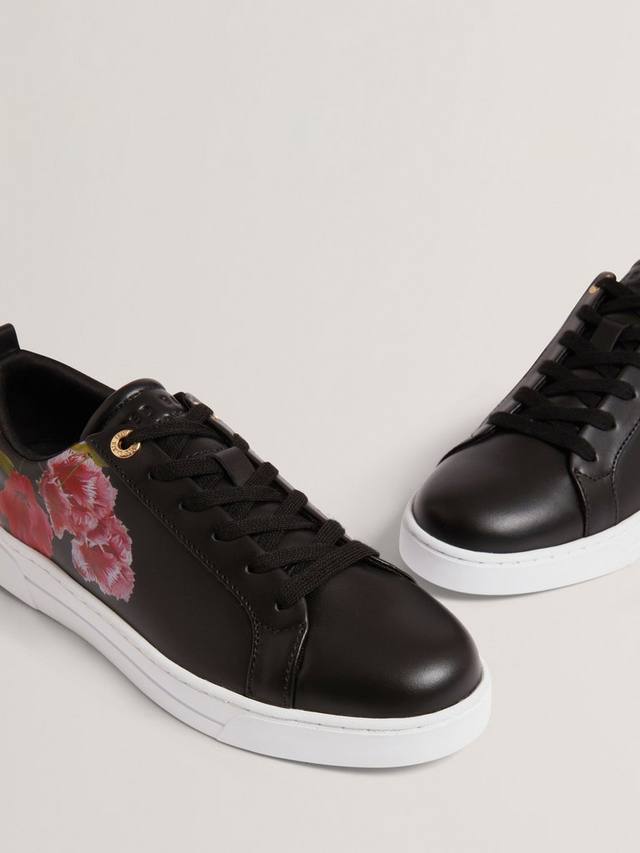 Prinell кожаные кроссовки с цветочным принтом Ted Baker, Black/Multi — фото 4