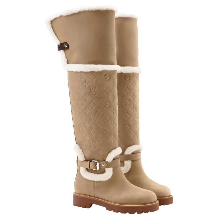 Территория over the knee снегоступы women's beige LOUIS VUITTON, Original Shoe Box Included — фото 3