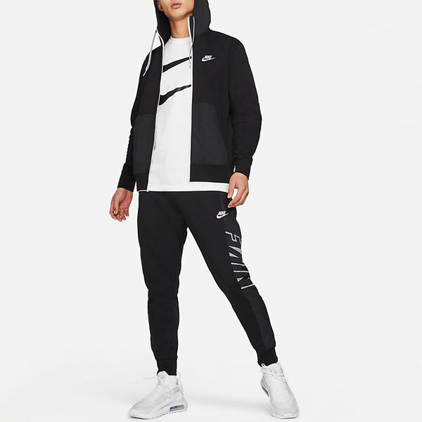 Куртка Nike MENS Sportswear French Terry Casual Sports Hooded Jacket Black, черный — фото 2