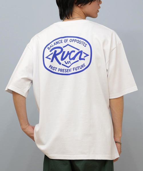 

Футболка с коротким рукавом, свободный крой, принт на спине RVCA, белый