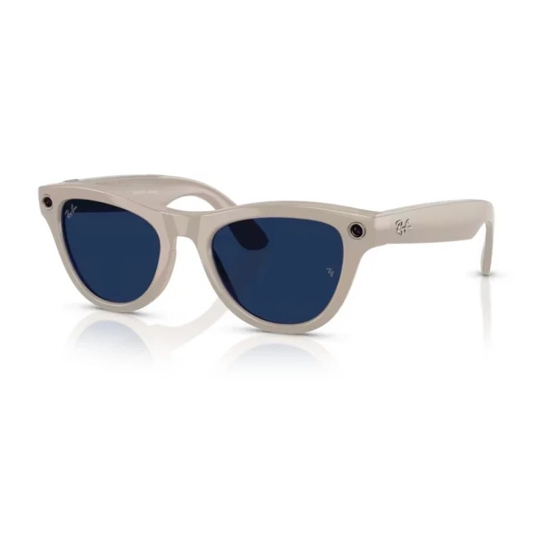 

RayBan Смарт-очки в стиле «кошачий глаз» литые разноцветные унисекс, Pink Frame with Transparent to Blue Lens