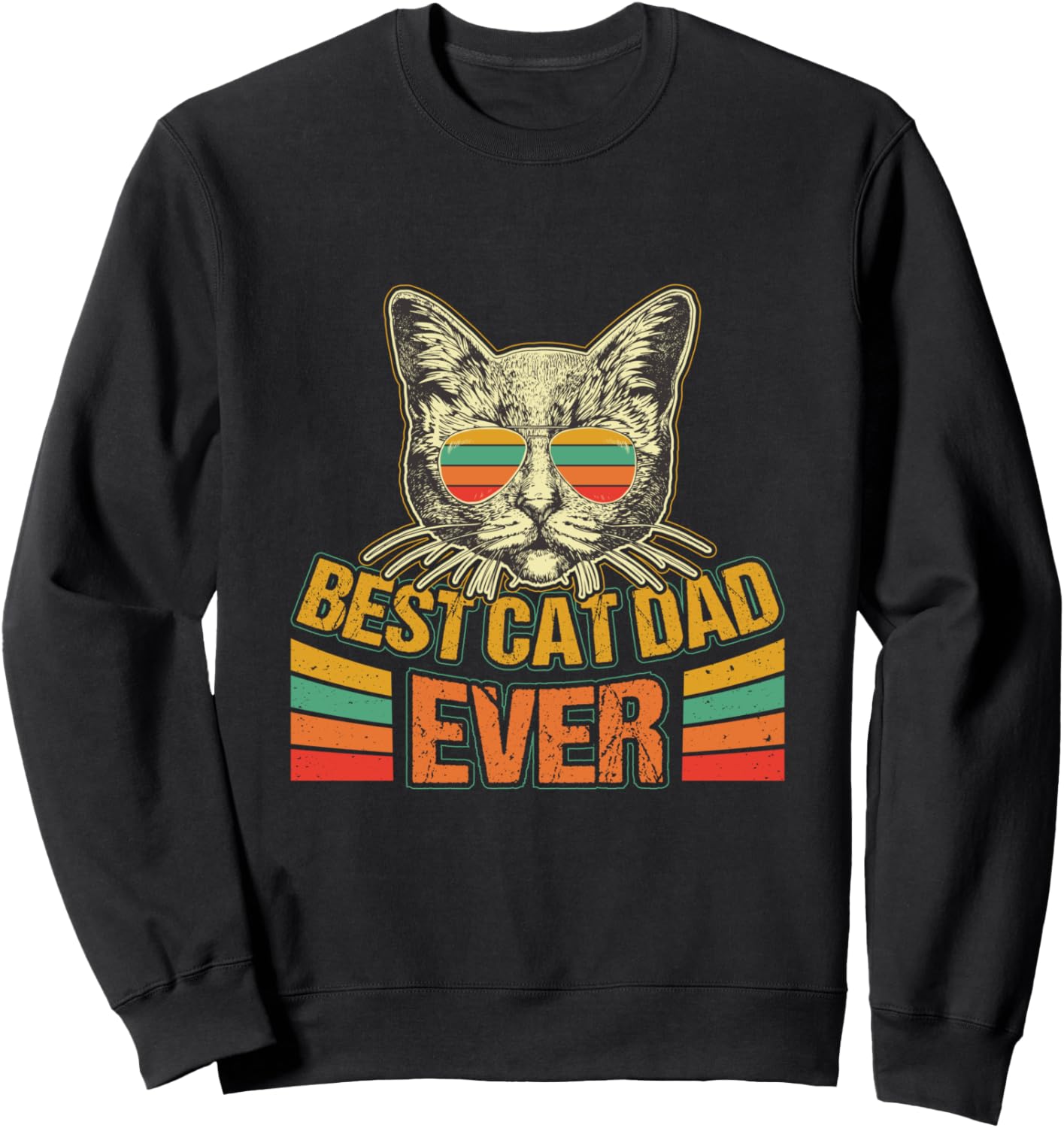

Лучшая толстовка для папы-кота на свете! Cat Dad Shirt, черный
