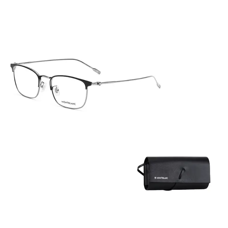 

MONTBLANC Пластина и металлическая прямоугольная оправа для очков унисекс, Gunmetal Black