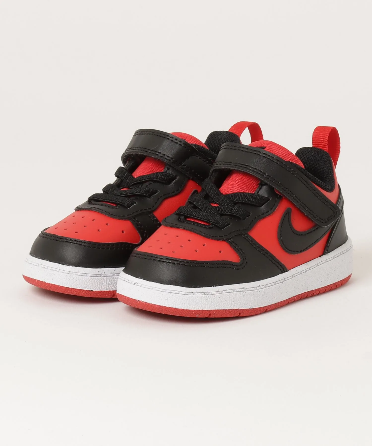 Детские кроссовки низкие с липучкой NIKE COURT BOROUGH LOW TD KDV5458 красные