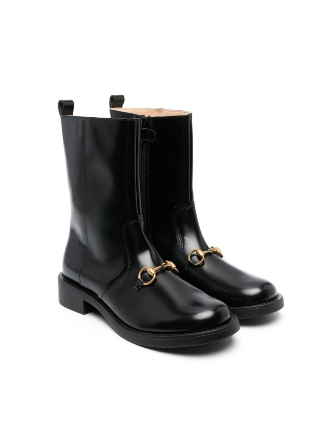 

Gucci Kids ботинки с пряжкой Horsebit, черный