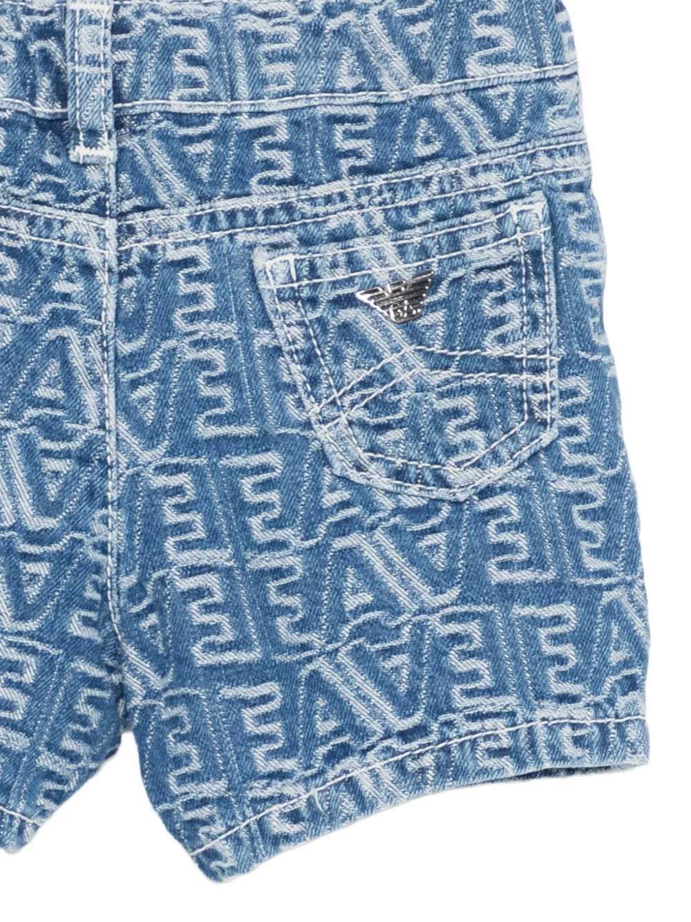 Шорты на пуговицах Emporio Armani Kids, синий — фото 3