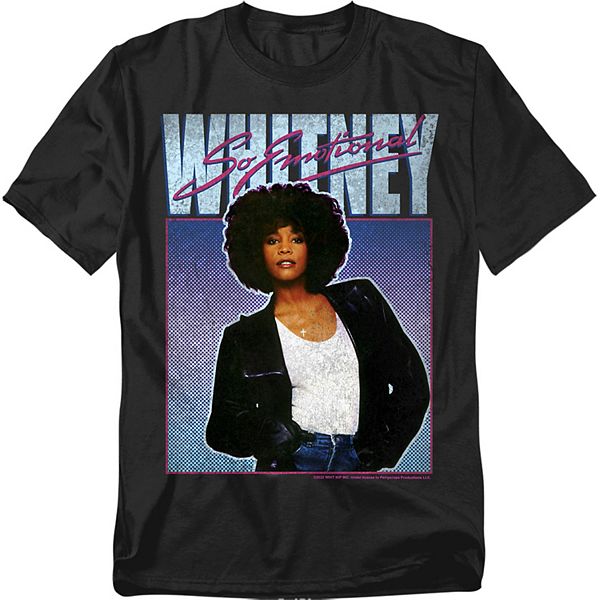 

Футболка с принтом Big & Tall Original & Unrestored Whitney Houston So Emotional Licensed Character