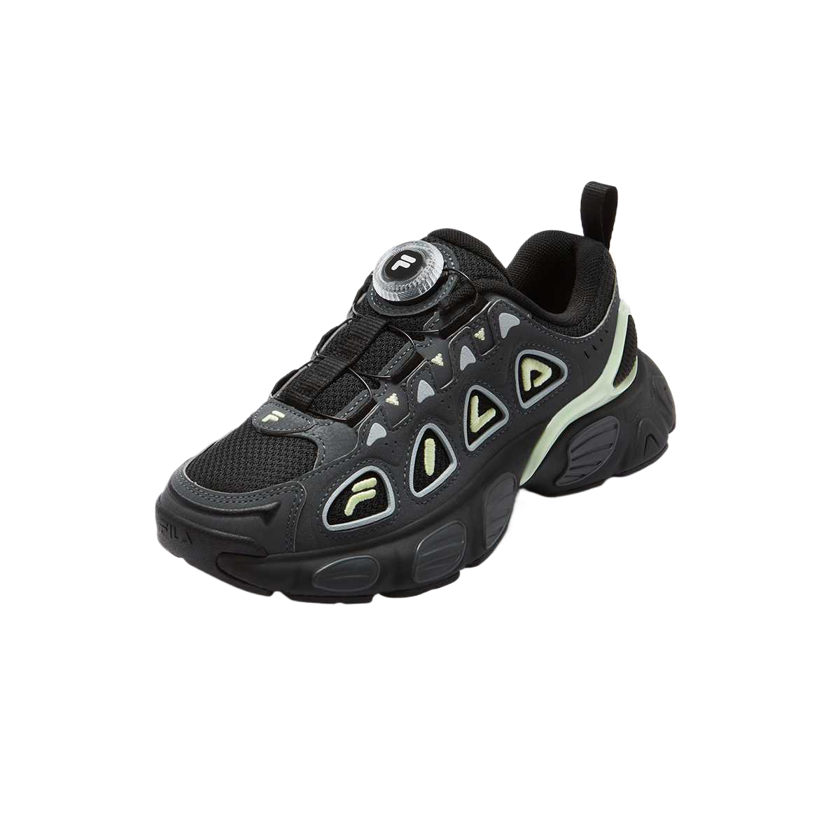FILA KIDS Скользоустойчивые детские кроссовки Black/Arctic Wolf Gray MiaoJia Shoes Northern Edition для подростков — фото 4