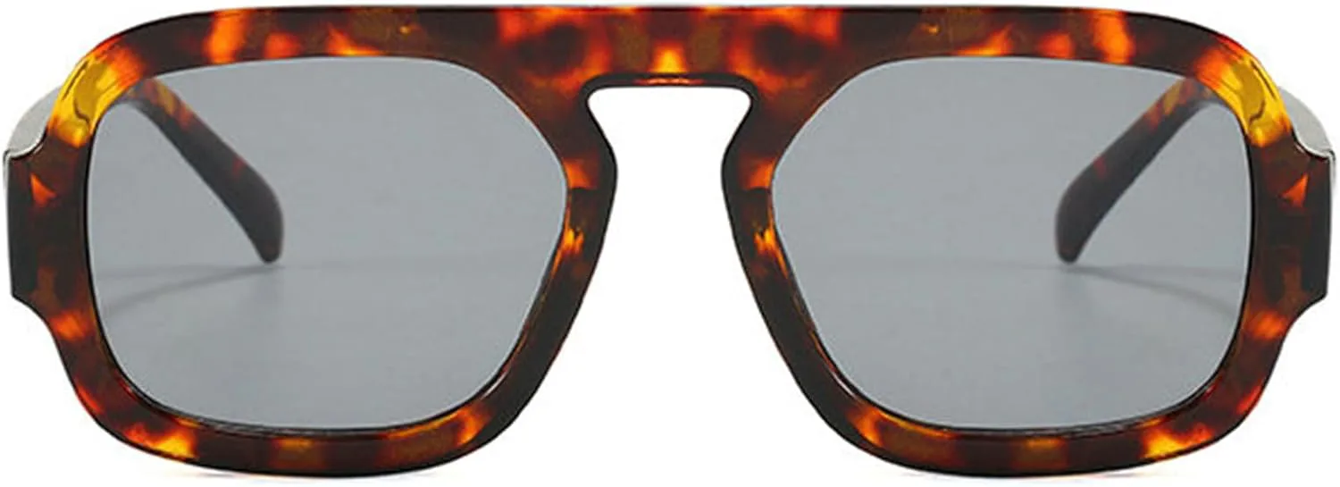 

Солнцезащитные очки Willochra Retro Square для женщин, модные градиентные очки UV400 для мужчин, панк-очки с леопардовым принтом, зеленые очки-пилоты, C1