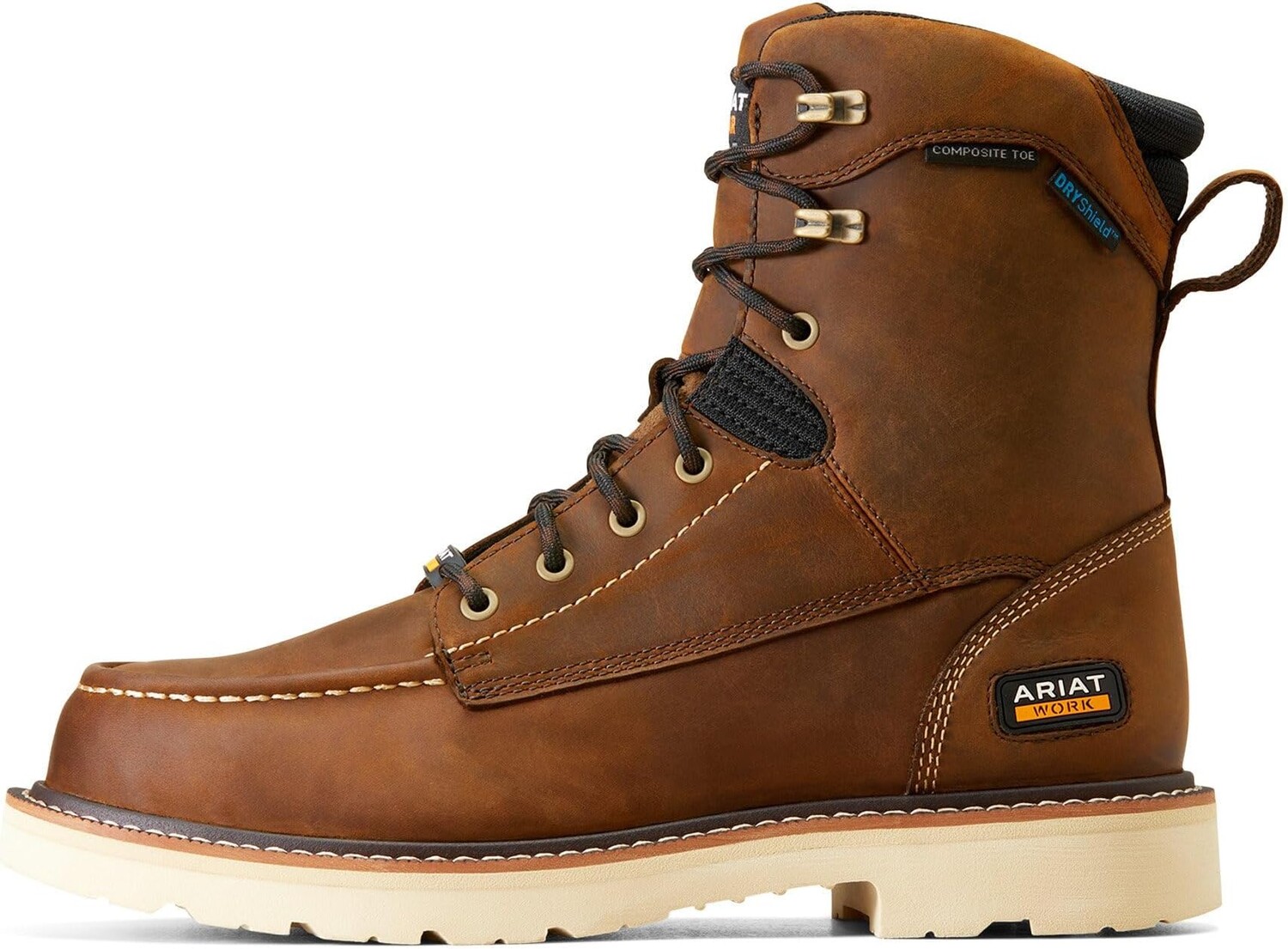 Рабочая обувь водонепроницаемая с композитным носком Rebar Lift 8" Waterproof Composite Toe Work Boots Ariat, цвет Distressed Brown — фото 4