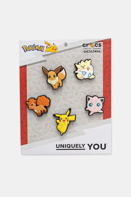 Аксессуары для обуви Pokemon Character 5 Pack Crocs, желтый