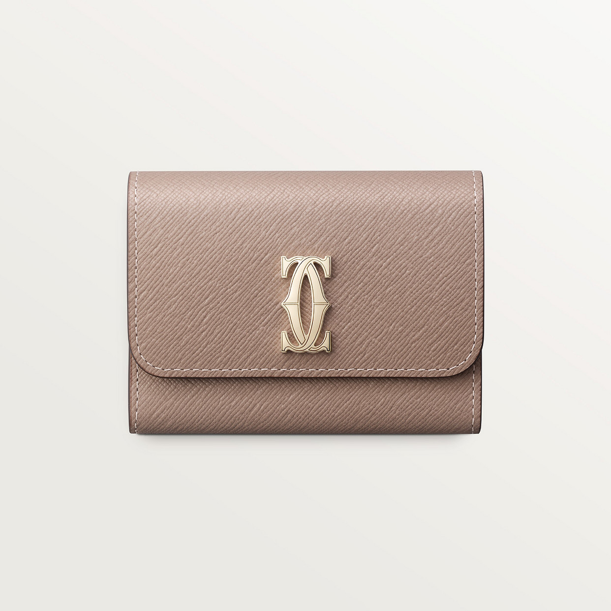 

Кошелек Cartier Portefeuille mini, C de Cartier, текстурированная телячья кожа цвета глины