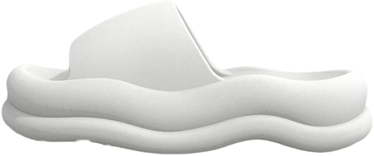 

Мягкие домашние тапочки на толстой подошве, ретро-цветные, на платформе, для дома и пляжа, шлепанцы для мужчин и женщин Supsound, белый