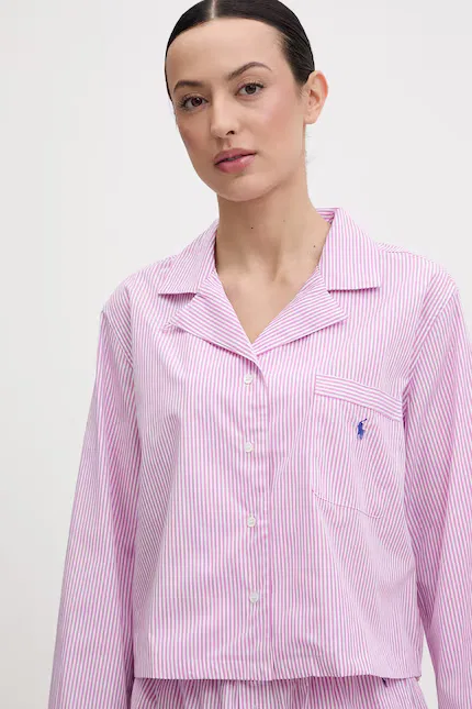 Пижама женская в полоску Polo Ralph Lauren, фиолетовый — фото 2