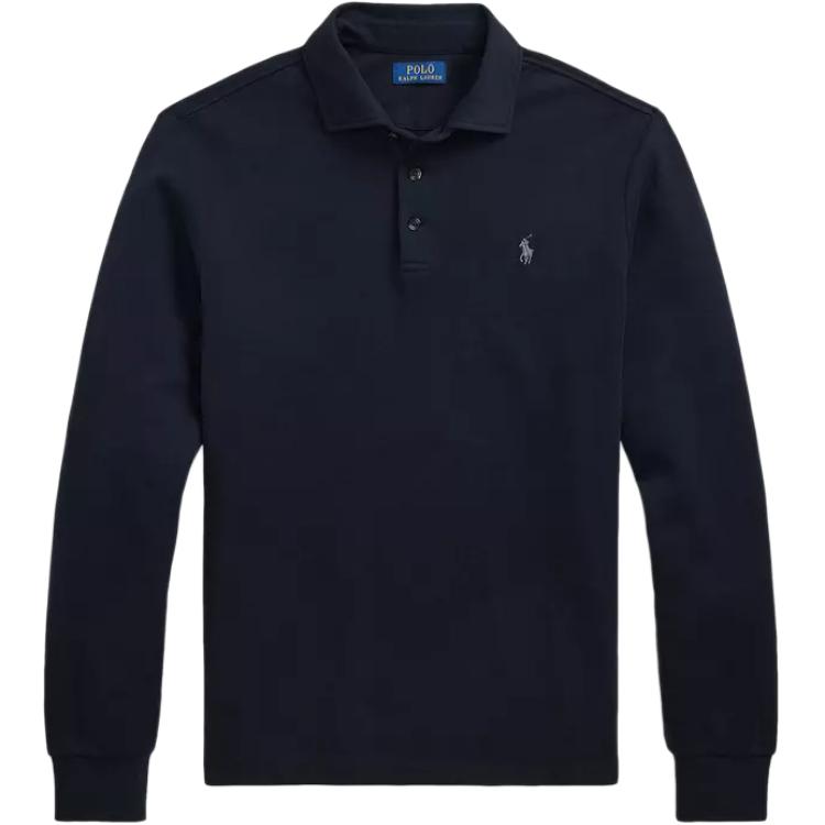 Поло с длинным рукавом Polo Ralph Lauren, синий — фото 4