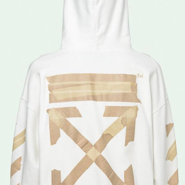 Толстовка arrows sketch mens logo loose sweater tape Off-White, белый — фото 4