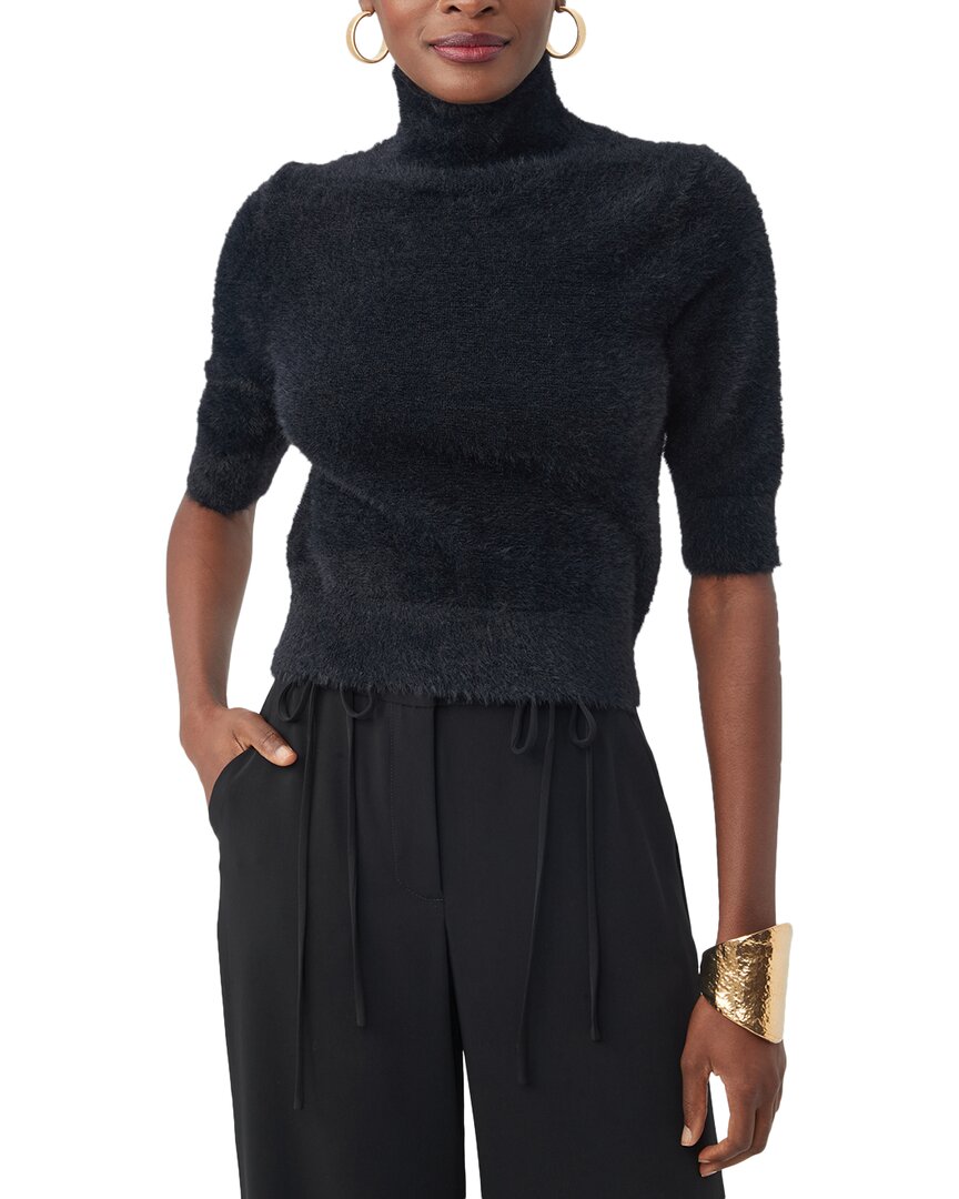 

Трика Турк Мали Пушистый свитер Trina Turk, черный