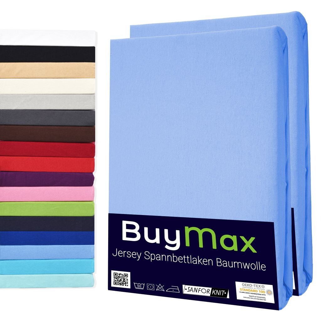 

DOUBLE PACK приталенная простыня из 100% хлопка голубого цвета, размер 90х200 см Buymax, Синий, DOUBLE PACK приталенная простыня из 100% хлопка голубого цвета, размер 90х200 см Buymax