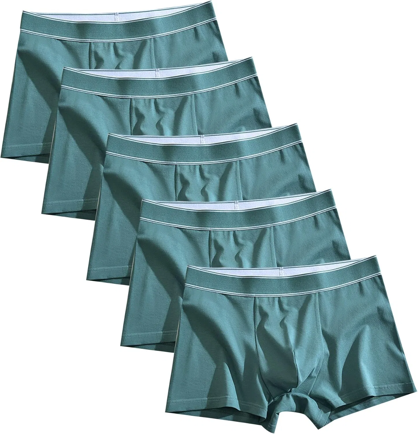 Боксеры хлопковые, Men'S, зеленый, 5шт