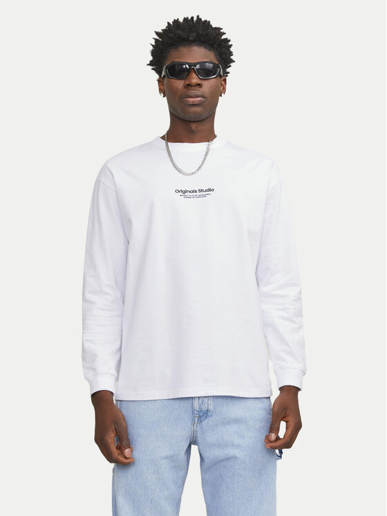 

Лонгслив loose fit Vesterbro 12251775 Jack & Jones, белый