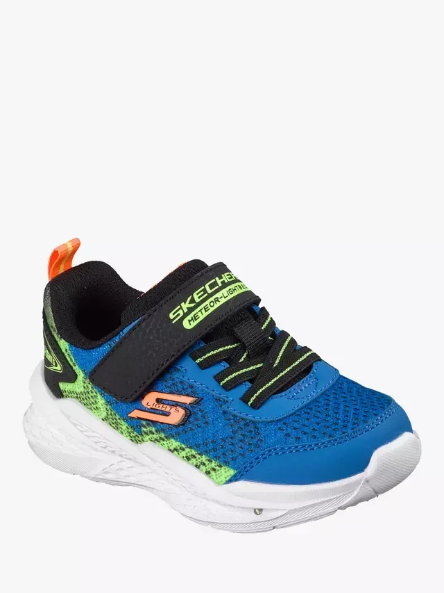 Детские кроссовки S-Lights: Meteor-Lights 20, синие/разноцветные Skechers — фото 4