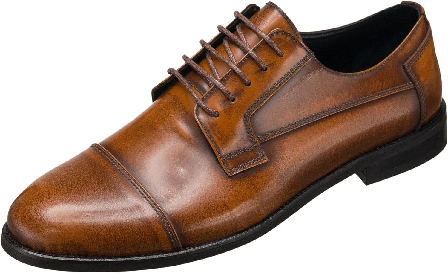 

Мужские туфли DALGALA Tabac из телячьей кожи большого размера с ручной отделкой и носком-капtoe для официального стиля