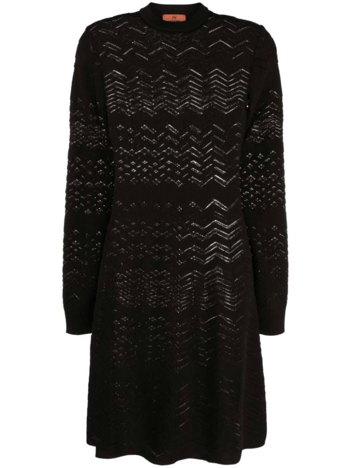 

Missoni платье из смесовой шерсти с узором зигзаг, черный