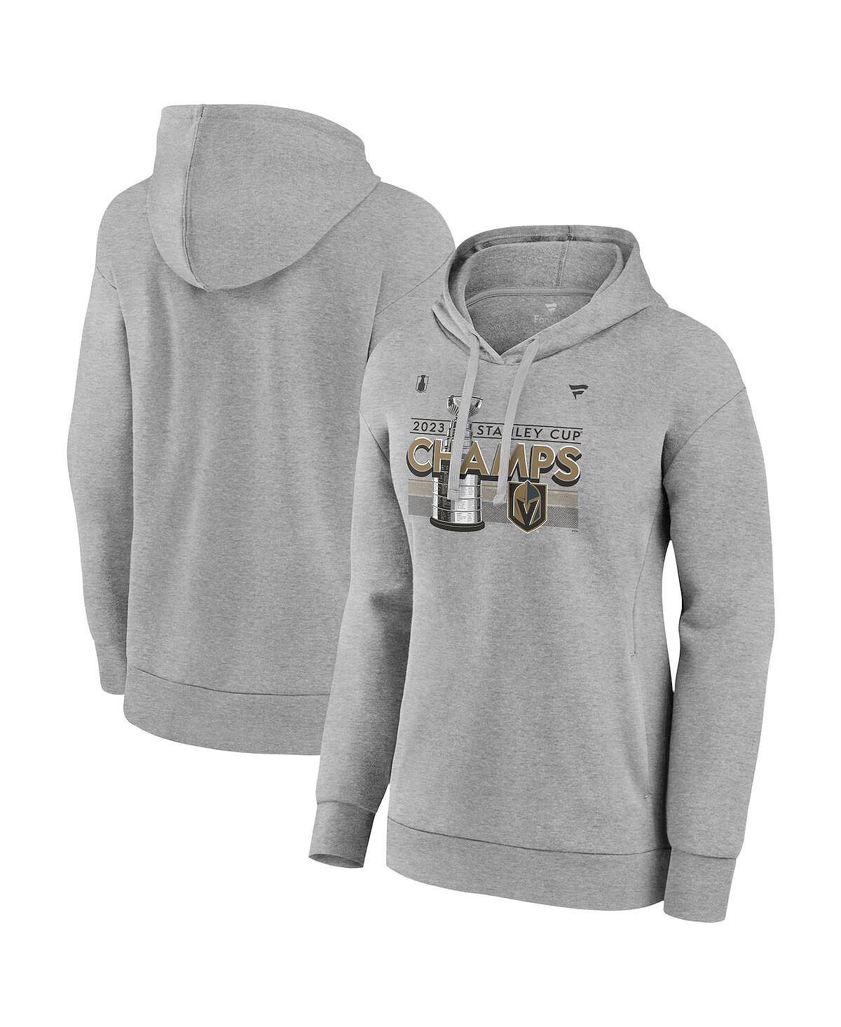 

Женская фирменная толстовка с капюшоном для раздевалки с логотипом Heather Grey Vegas Golden Knights Кубка Стэнли Чемпионов 2023 Fanatics