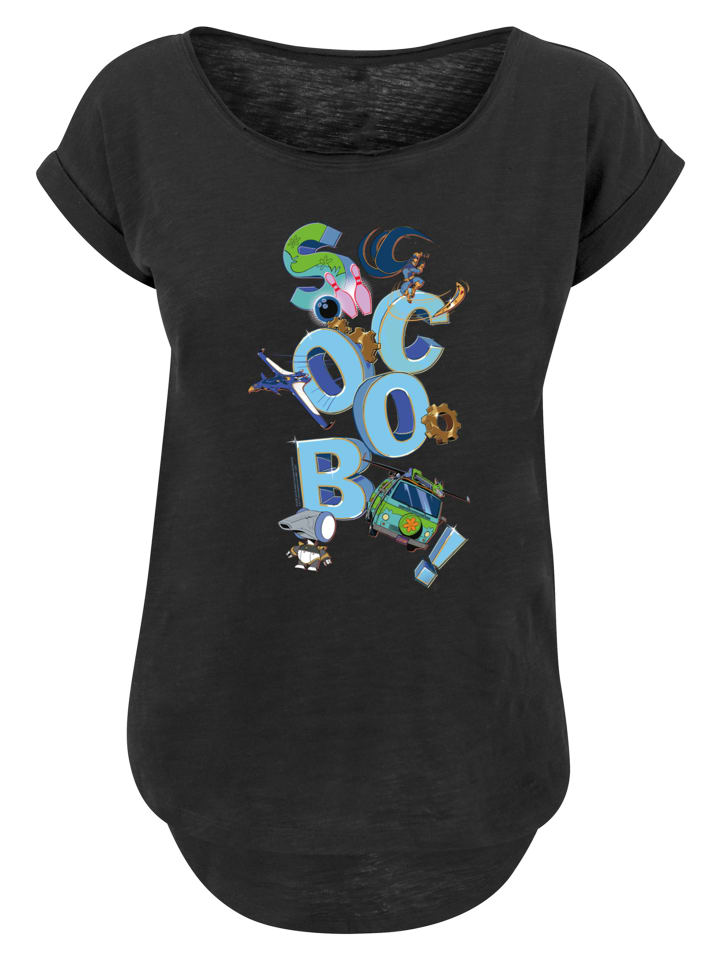 

Удлиненная футболка с принтом Scooby Doo Letters Jumble черного цвета. F4NT4STIC, Черный, Удлиненная футболка с принтом Scooby Doo Letters Jumble черного цвета. F4NT4STIC