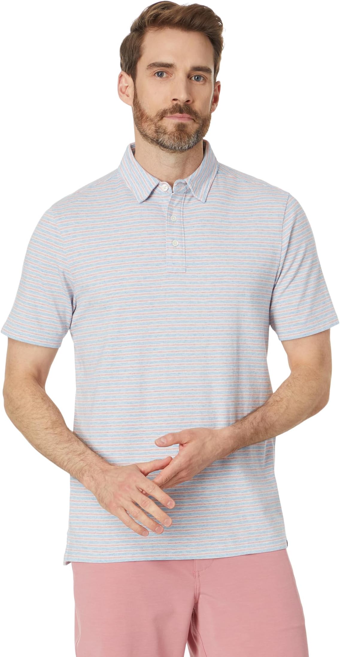 

Поло Faherty Movement Short Sleeve Polo, цвет Horizon Line Stripe 1