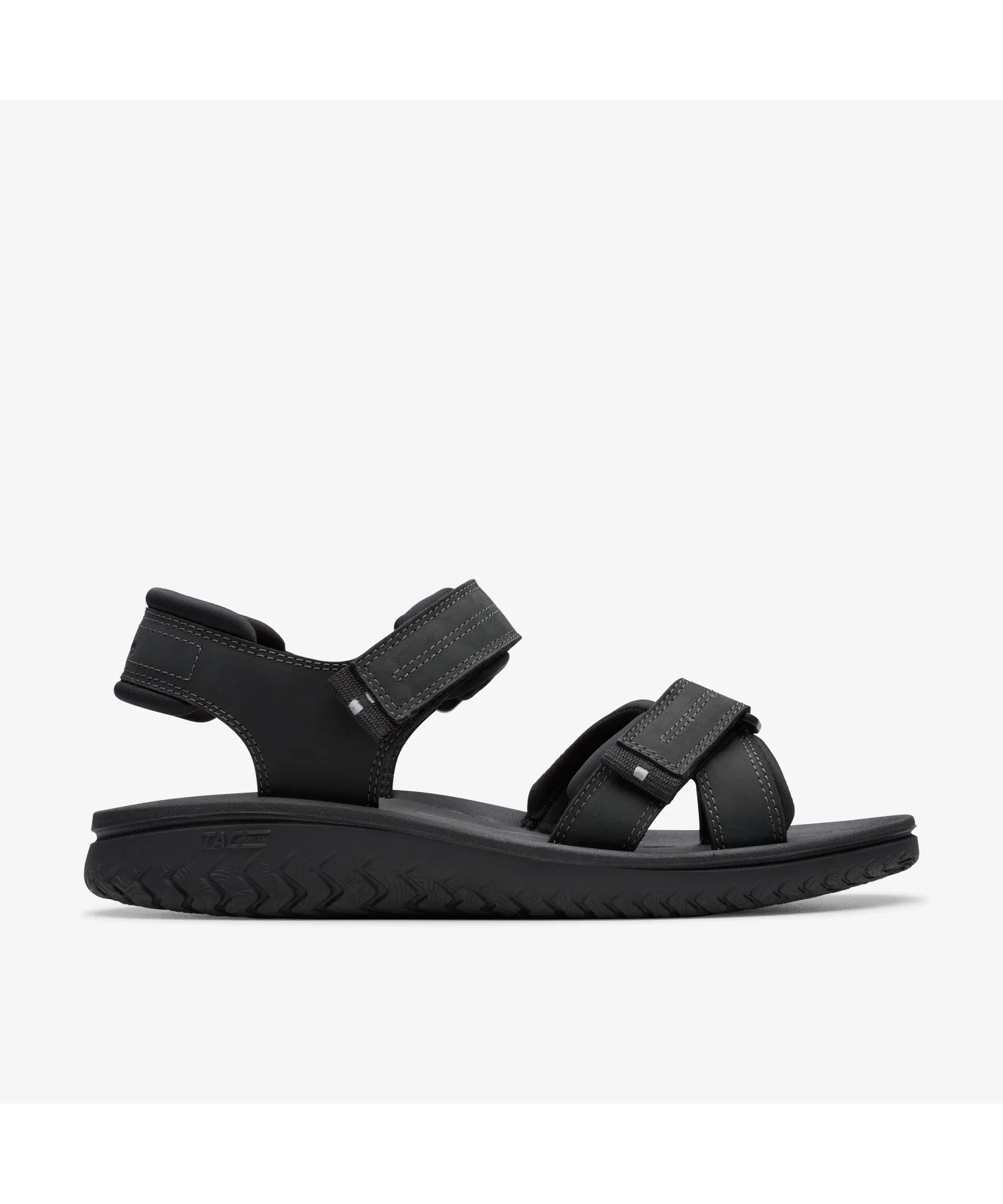 Мужские кожаные сандалии Clarks Wesley Shore чёрные