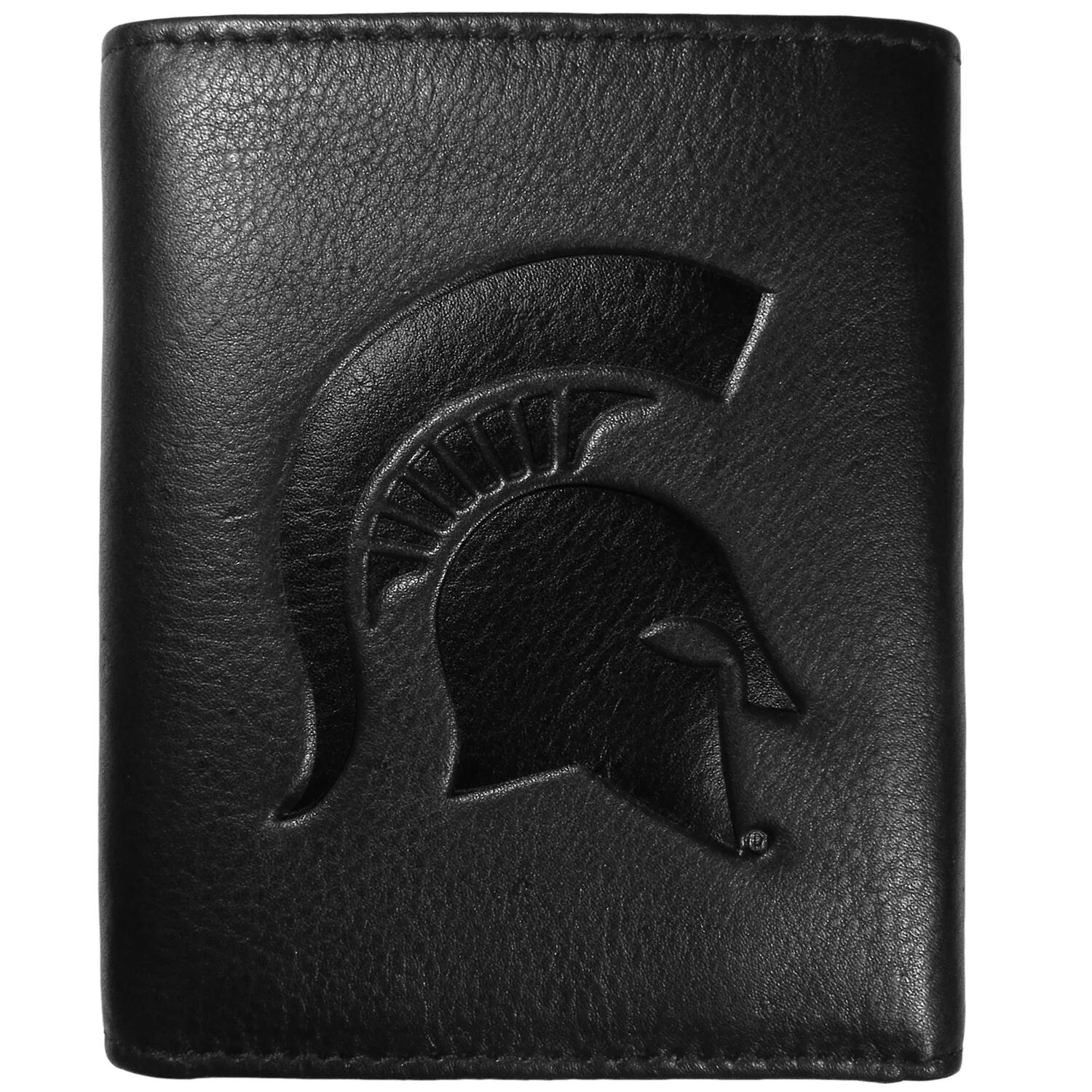 

Кожаный кошелек Trifold Michigan State Spartans с тиснением