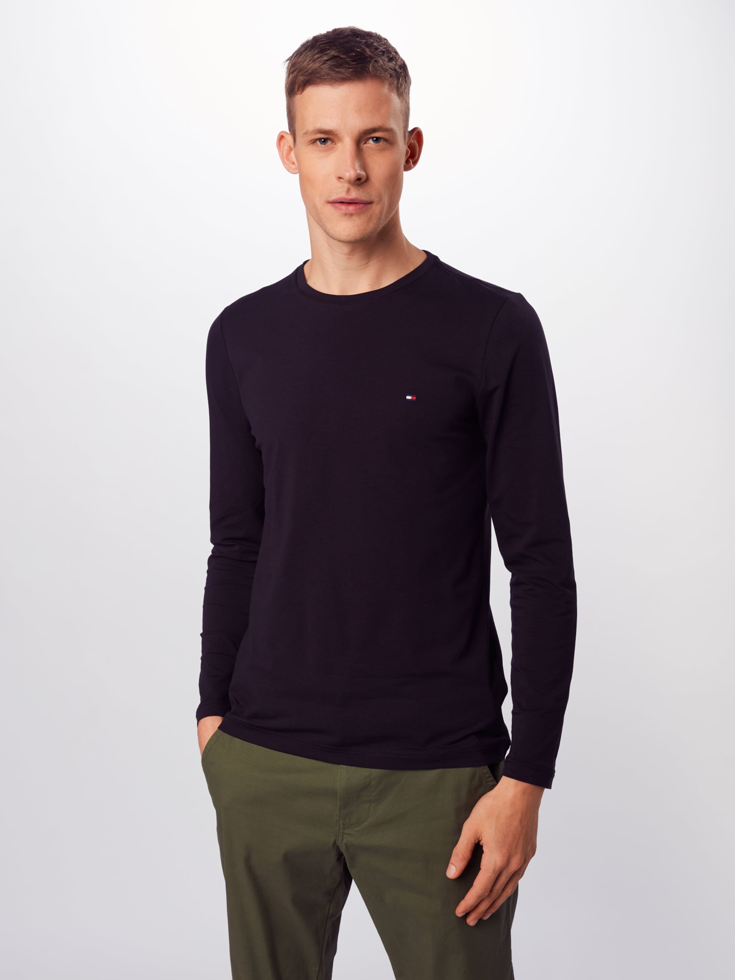 TOMMY HILFIGER Футболка Regular fit в черном цвете — фото 3