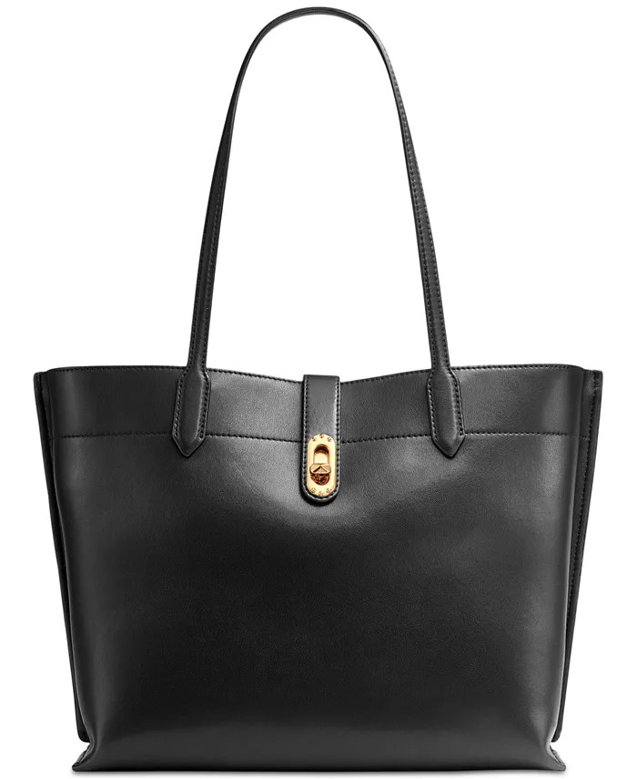 

Сумка-тоут Bridgehampton из кожи с поворотным замком и тремя отделениями Donna Karan New York, серый