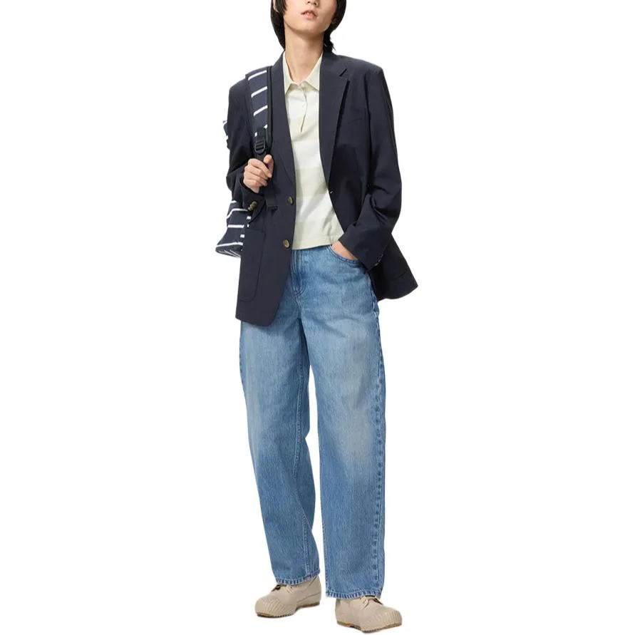 Джинсы JW Anderson SS26 UNIQLO, Royal Blue