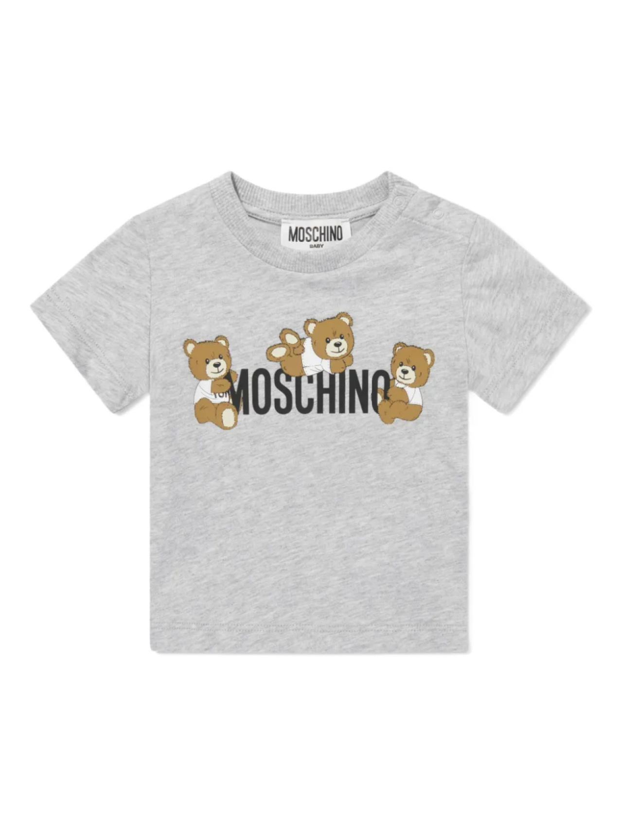 

Футболка с логотипом Moschino Kids, серый