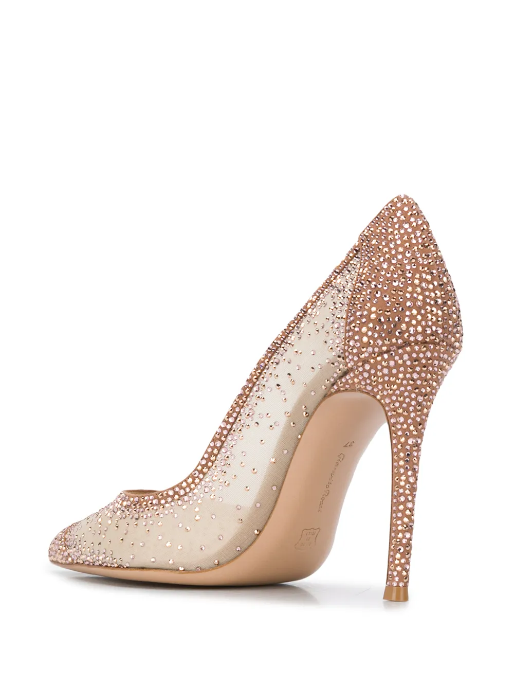 Туфли-лодочки Rania 105 с кристаллами Gianvito Rossi, розовый — фото 3