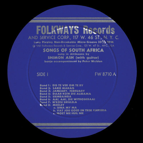 

CD диск Ash, Shimon: Songs of South Africa: Sung in Afrikaans