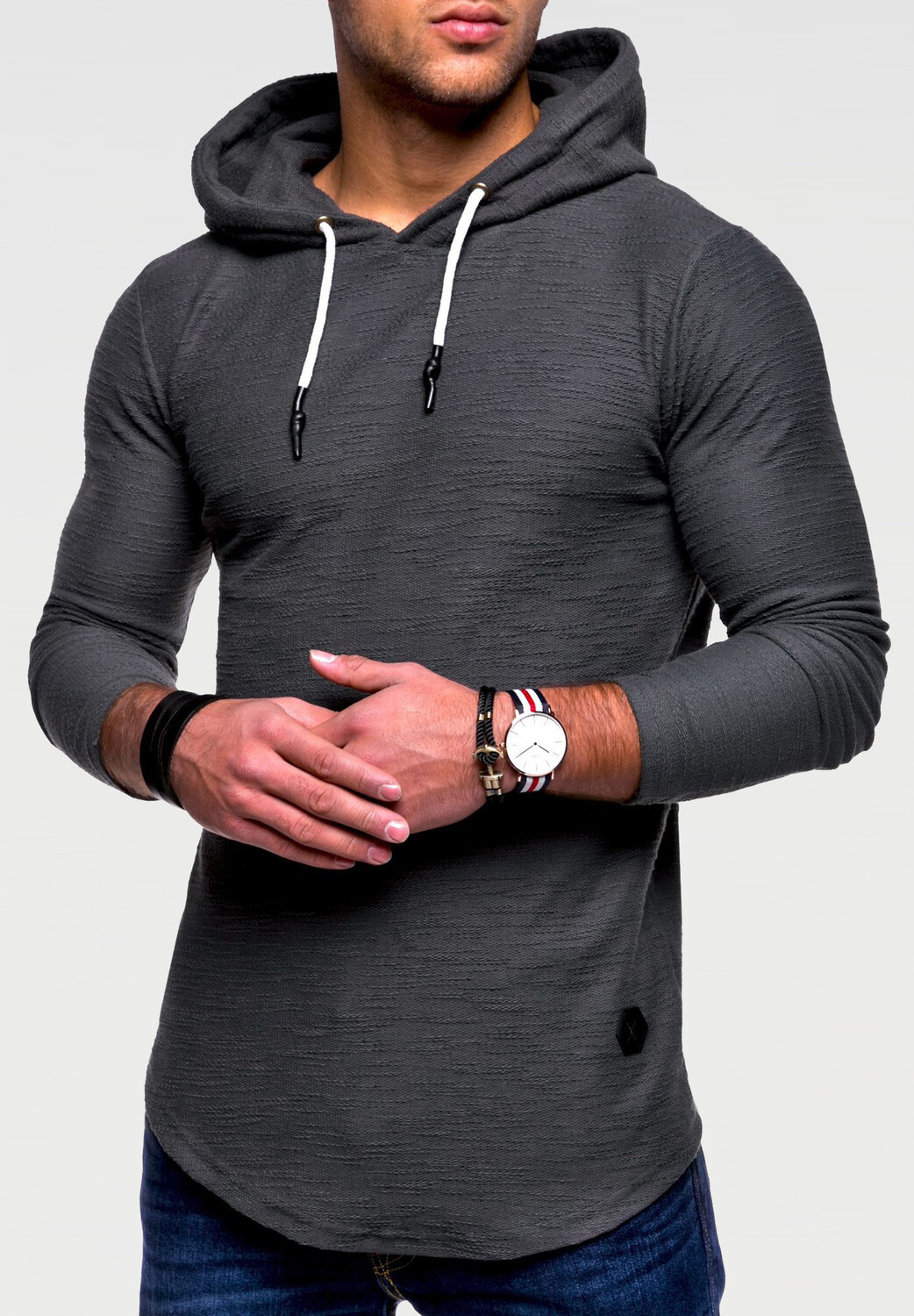 

Толстовка behype Kapuzenpullover BHHORNELL, темно-серый