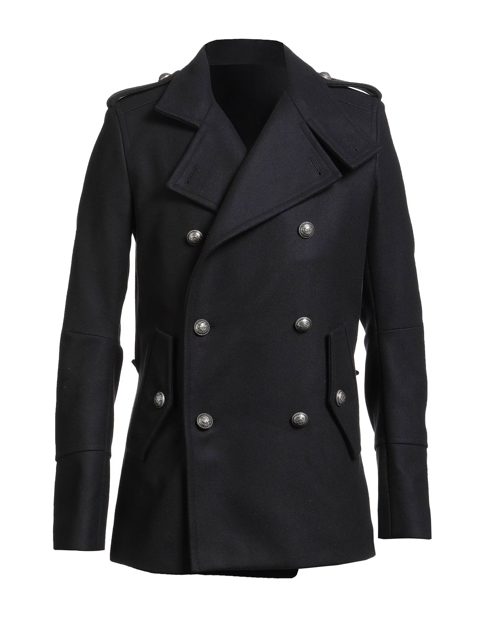 

Пальто Balmain, полуночно-синий