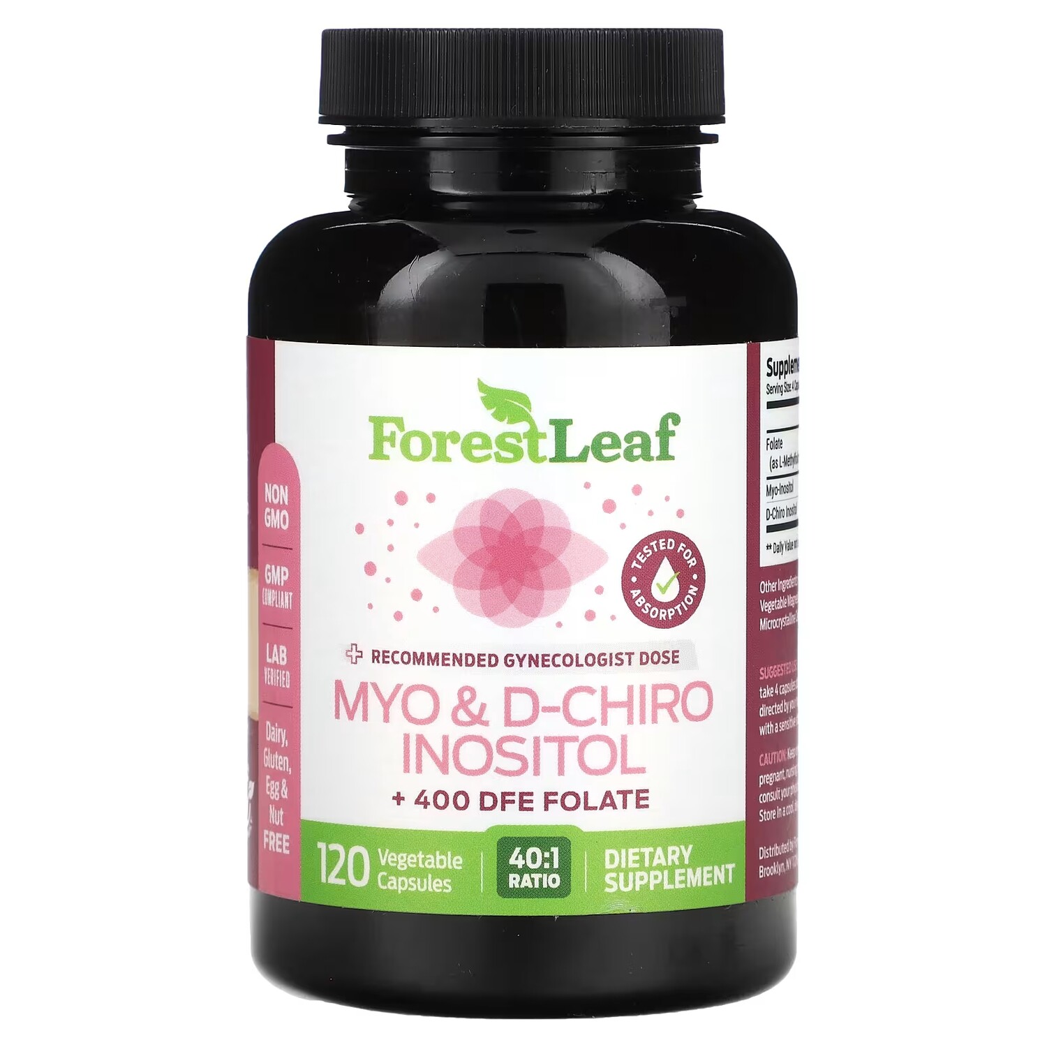 

Forest Leaf Myo & D-Chiro Inositol, 120 капсул